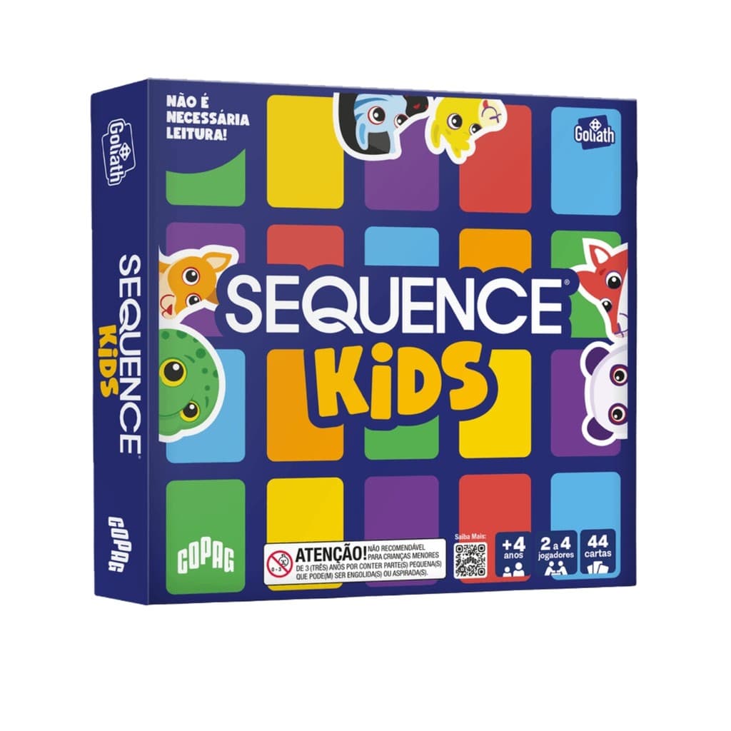 Jogo Tabuleiro Cartas Diversão Família Sequence Kids Copag