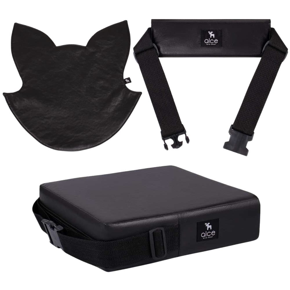 Kit Alimentação Infantil Bebê Alce Assento Quadrado Cinto De Segurança Jogo Americano Sousplat Corino Minimalista