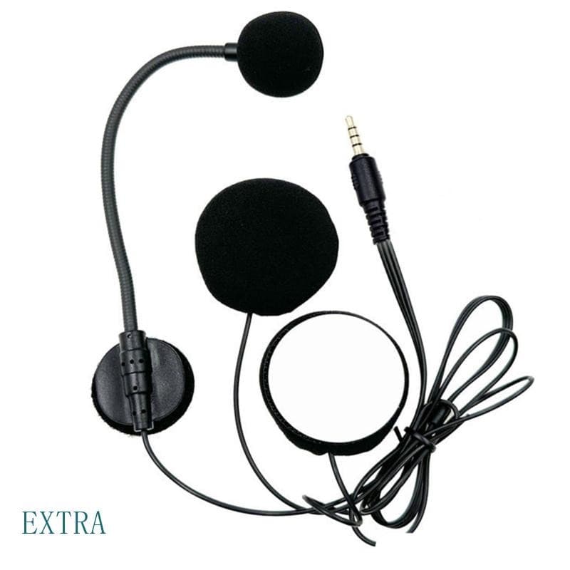 3 5mm Fone Ouvido Microfone Alto-Falante Motocicleta Fones Interfone Para Capacetes Meio Cobertos