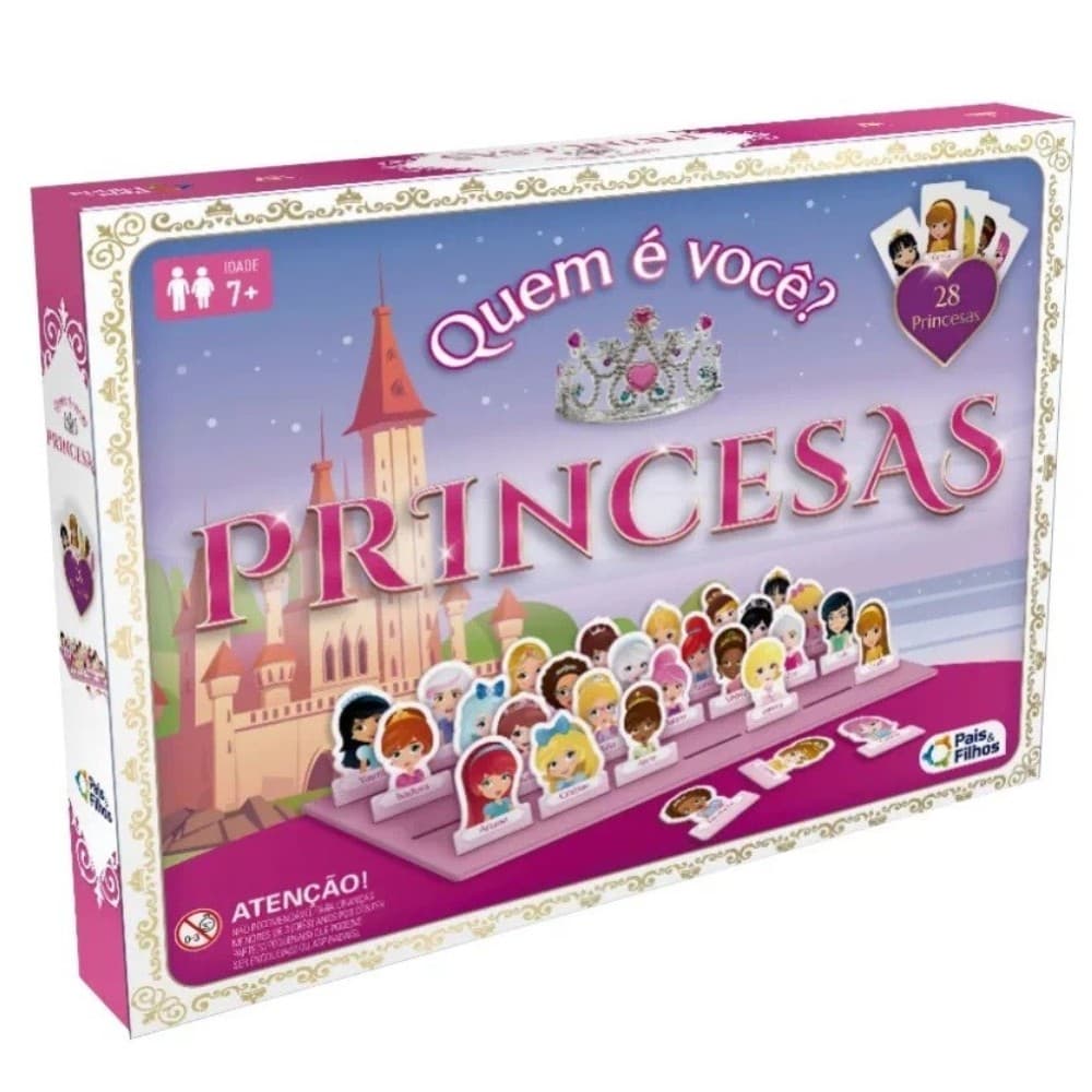 JOGO QUEM É VOCÊ? PRINCESAS PAIS E FILHOS BRINQUEDOS DE MESA FAMÍLIA TABULEIRO PERGUNTAS CARA A CARA