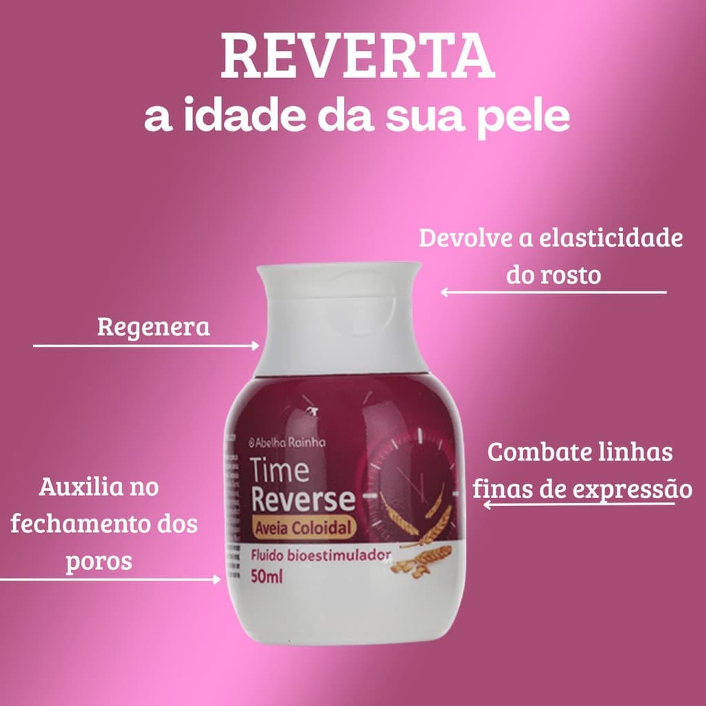 Fluido Bioestimulador De Colágeno e Elastina Com Aveia Coloidal Niacinamida Potente Ação Anti Idade 50ml Abelha Rainha