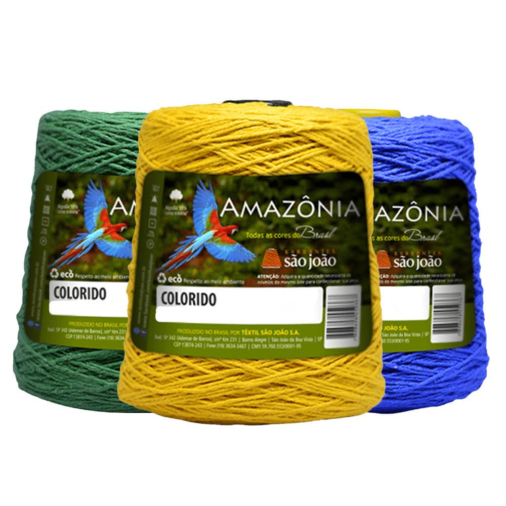 Barbante Amazônia Para Crochê Fio N°6 400 Metros / 400 Gramas - São João