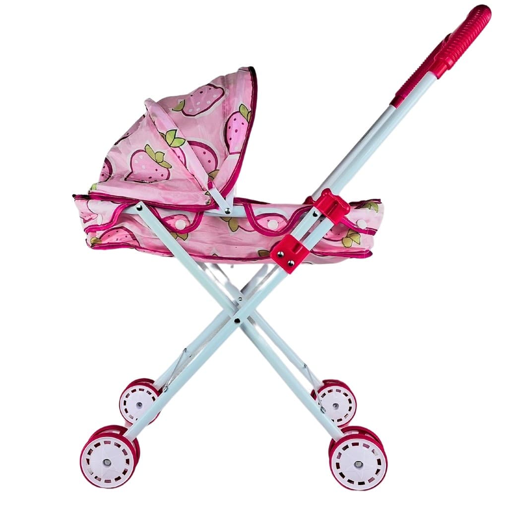 Carrinho De Boneca Bebe Berço Brinquedo Divertido Castela Rosa