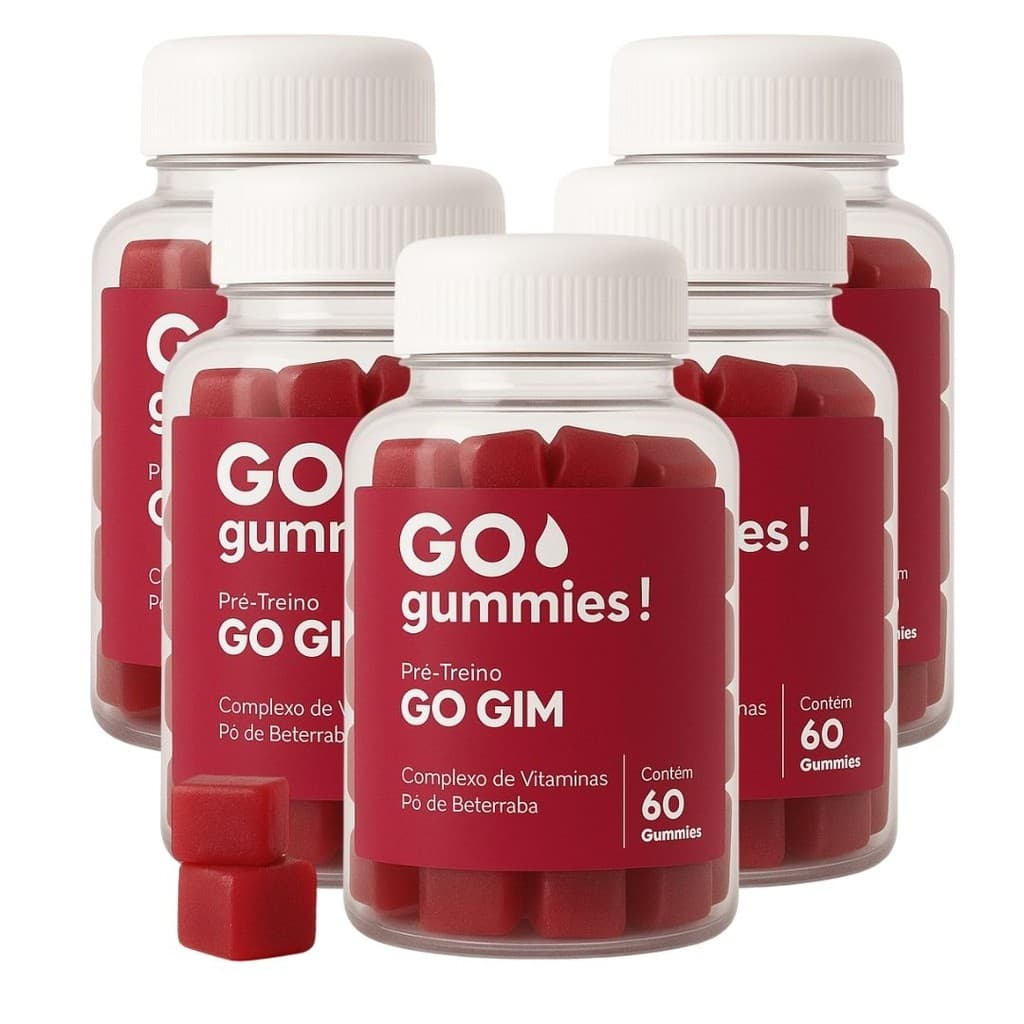 Pré-Treino Gummies GO Gim com Pó de Beterraba 300 Gomas