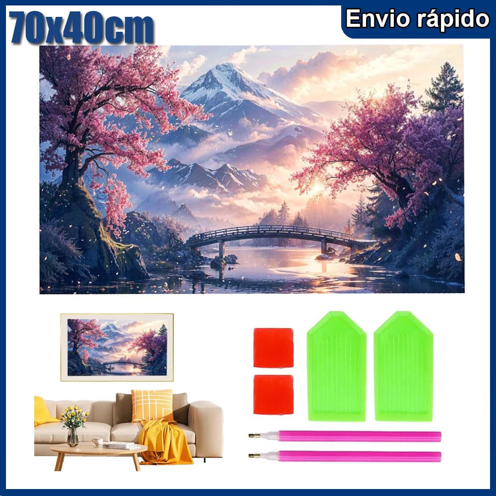 70x40cm Montanha nevada Pintura Diamante 5D Pintura de Diamante Conjunto De Pintura Com Diamante Para Adultos Redondos