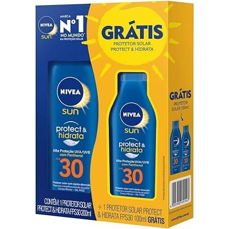 Protetor Solar Nivea Sun FPS 30 200ml + Nivea Sun FPS 30 100ml