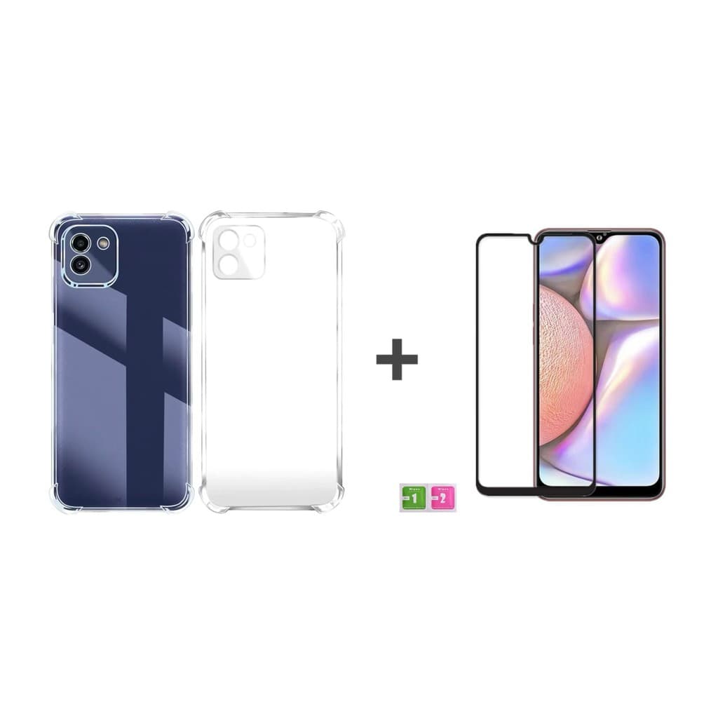 Capa Capinha Samsung A03 Anti Impacto Transparente + película Vrido 3D / 9D