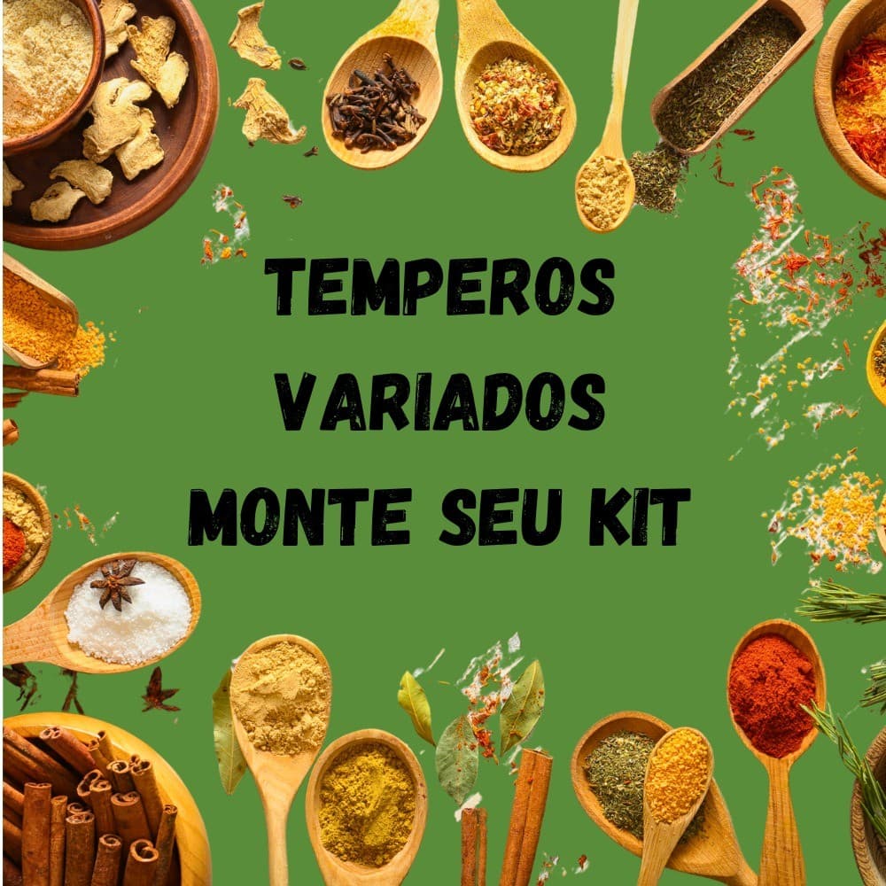 KIT 12 TEMPERO E CONDIMENTOS CADA TOTALIZANDO