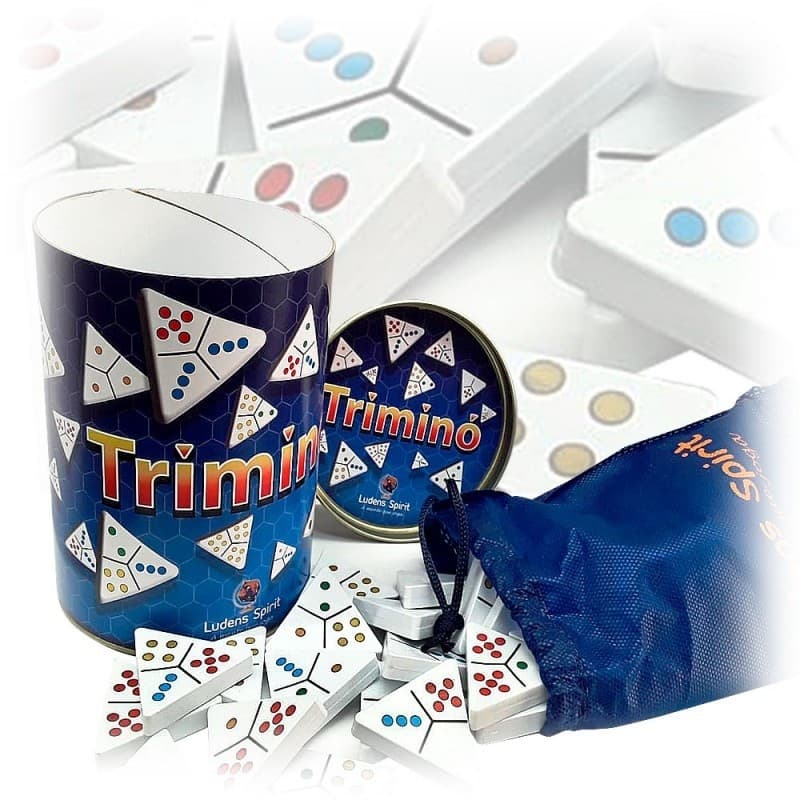 Jogo Triminó de Tabuleiro Ludens Spirit Original Jogo De Mesa Estratégia Raciocínio Lógico Para Família E Amigos