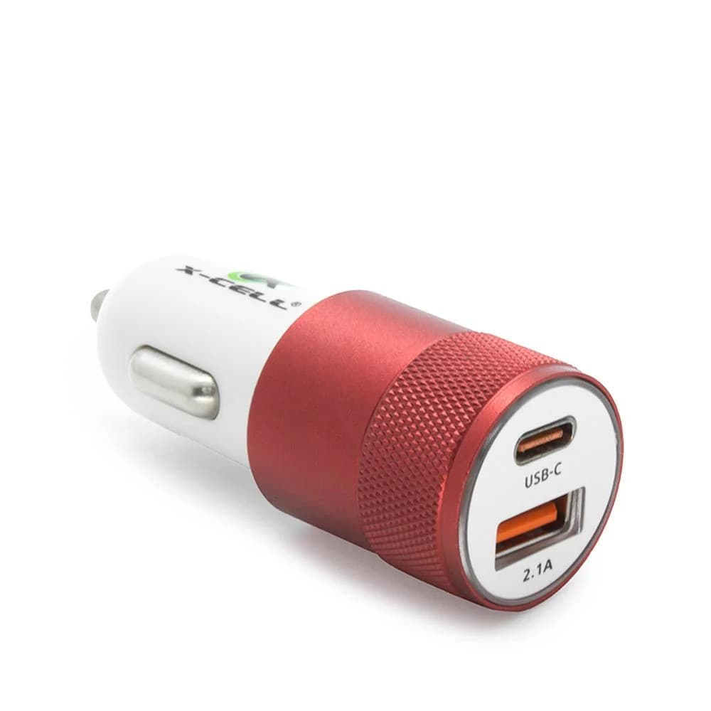 CARREGADOR VEICULAR TURBO 30W USB-A-USB-C X-CELL - XC-V14USB