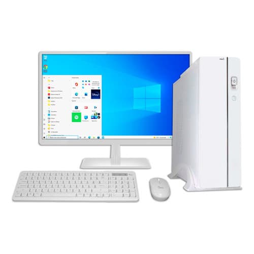 Computador Slim Branco I3 8gb Ram Ssd 240gb Tela 19 c/Wifi