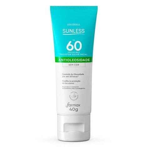 Protetor Facial Fps 60  Antioleosidade 40g - Sunless