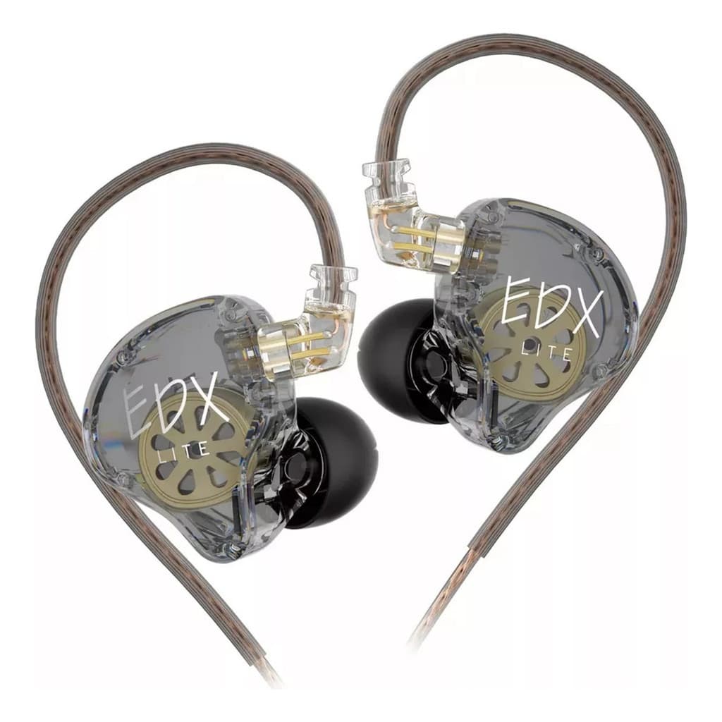 Fone De Ouvido In-ear Gamer Com Fio Kza Edx Lite Dj Musical Retorno De Palco Profissional Sem Microfone