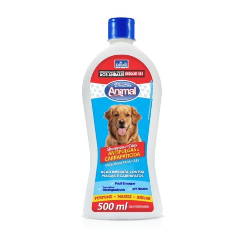 Shampoo Doctor Animal Antipulgas E Carrapaticida para Cachorro 500ml