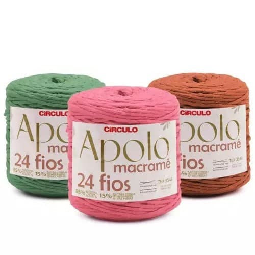 Barbante Apolo Macramê Nº24 800g Círculo Fio para Macramê Crochê Artesanato