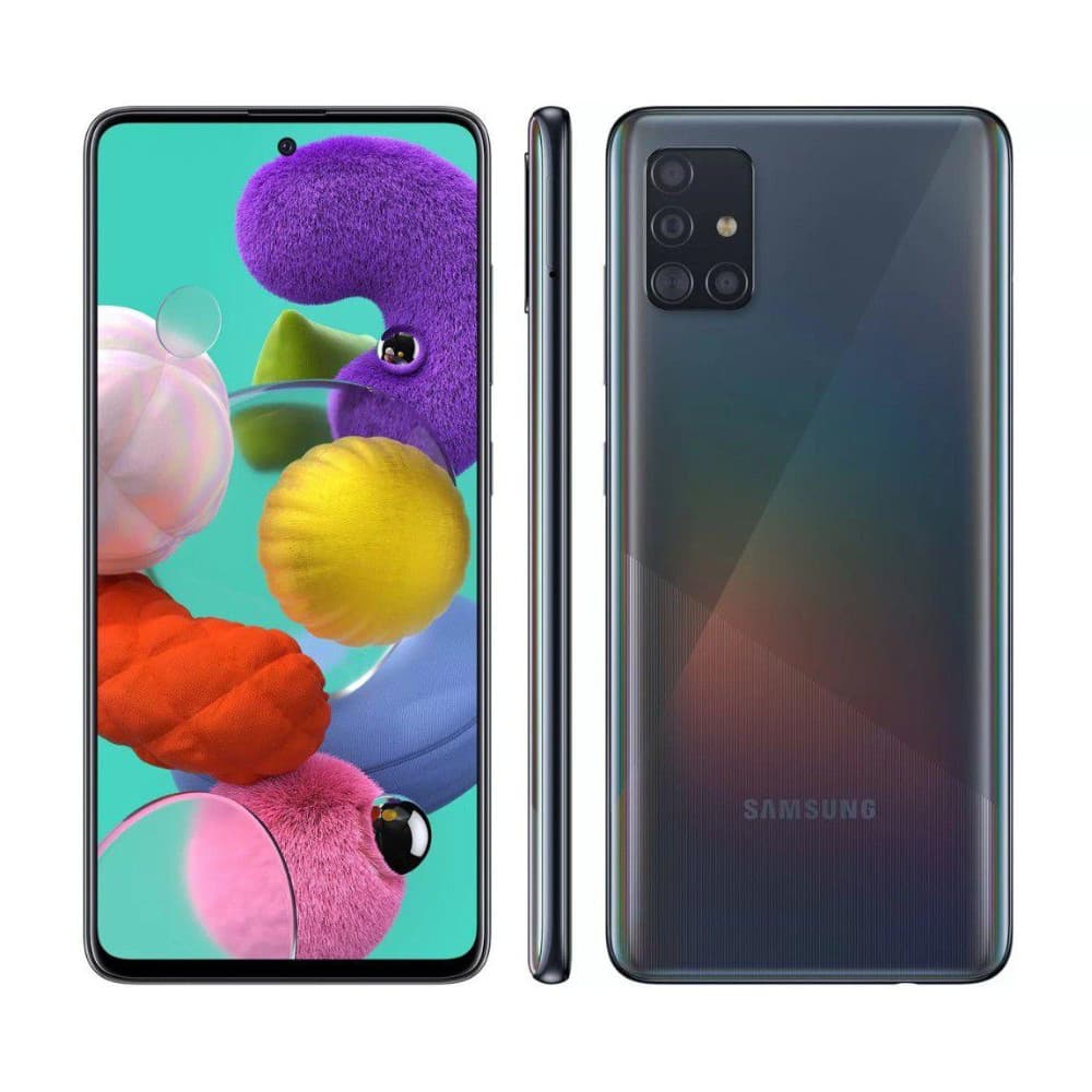 Usado: Samsung A51 128 GB Preto - Sem Face Id / Touch Id