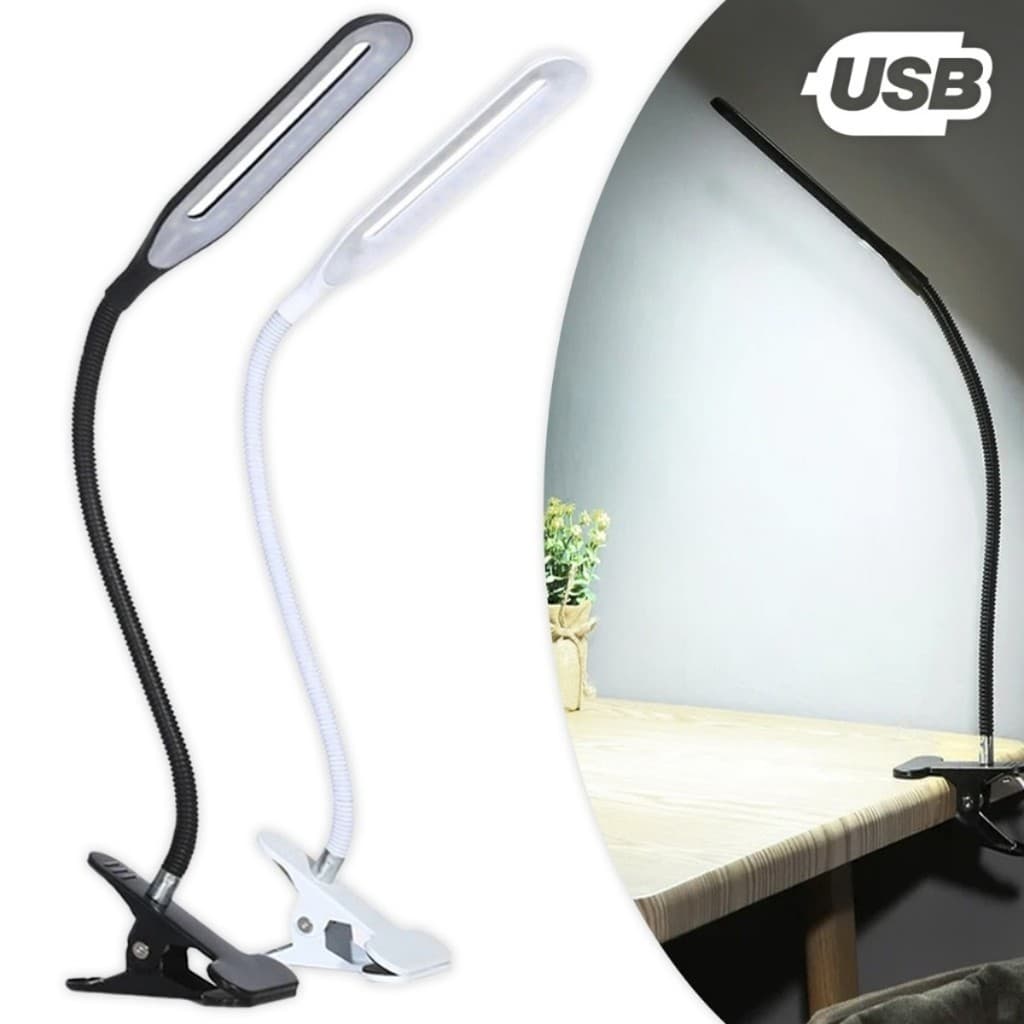 Luminária Clip de Mesa Led USB 13 Leds para Manicure Maquiagem Leitura