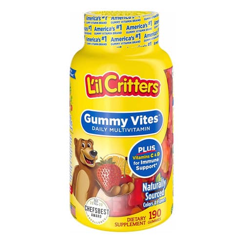 Multivitamínico Lil Critters Gummy Vites - Vitamina C Imune Para Meninos/meninas Com Zinco E Vitamina D