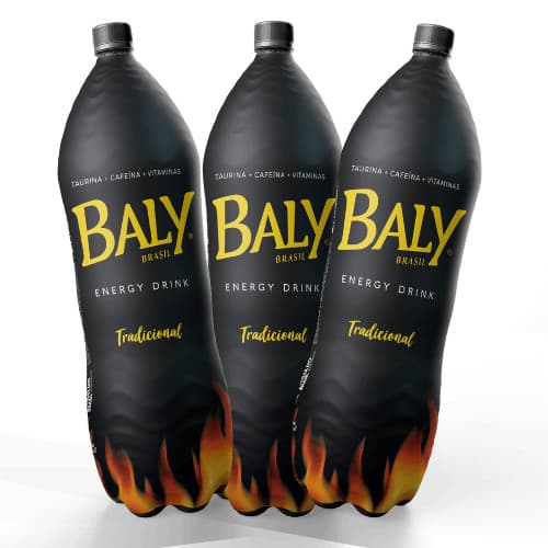 Kit Energético 3 Unidades de 2 Litros Baly Energy Drink Tradicional