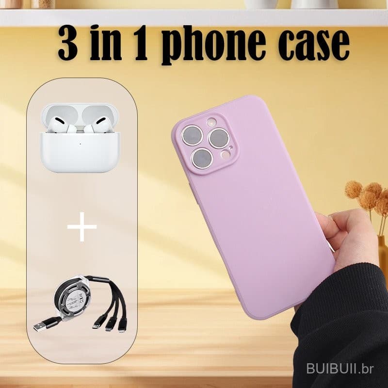 Capa Protetora para Celular 3 em 1 Capa Protetora Adequada para iPhone Celular 0031 ZY3A