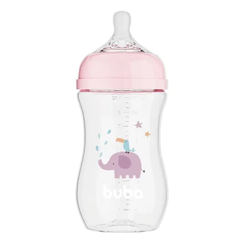 Buba Mamadeira Easy Flow Elefante Rosa 270ml +2m