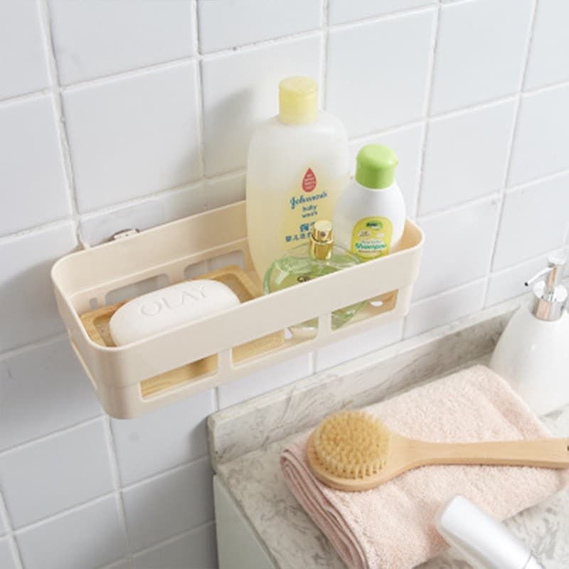 Suporte  Organizador De Parede Plástico Para Shampoo Banheiro Cozinha