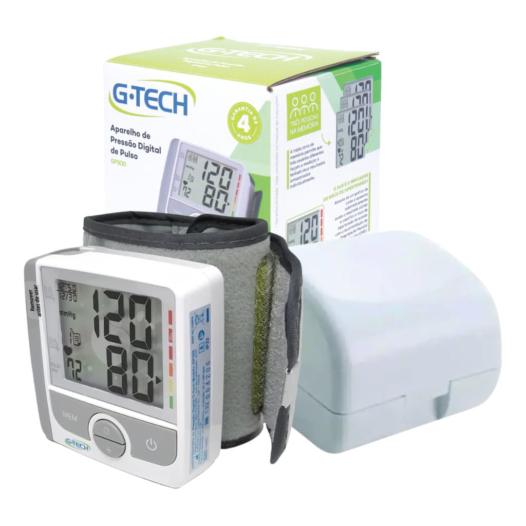 Aparelho De Pressão Arterial Digital De Pulso G-tech Gp300