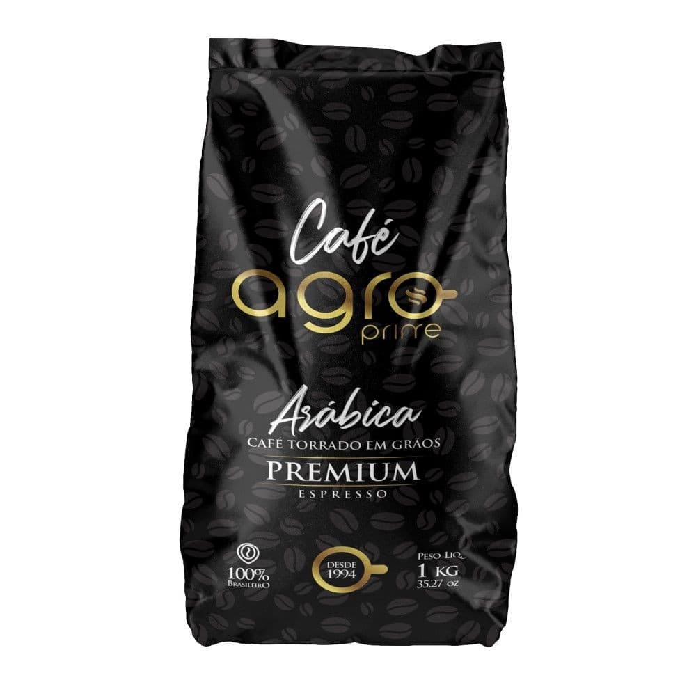 CAFÉ AGROPRIME Café torrado em grão AGROPRIME Premium Espresso  qualidade  exportação 1Kg