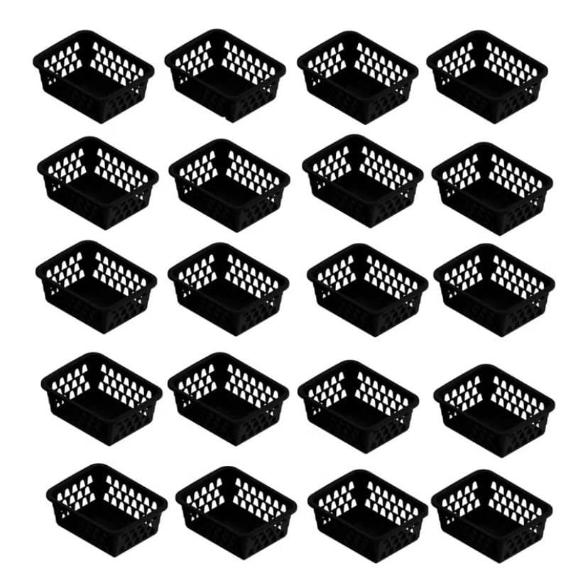 kit 20 Cestinho Organizador Multiuso Lavanderia Banheiro 16x12x6cm
