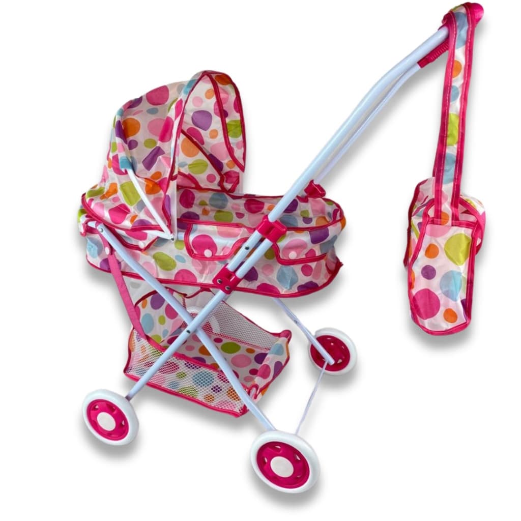 Carrinho De Bebê Berço Infantil com rodinhas Deluxe - Castela