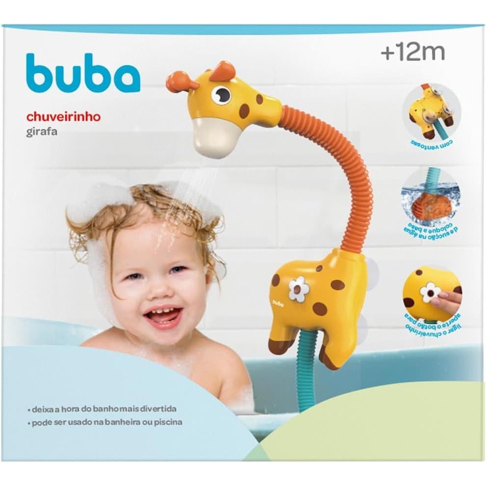 Chuveirinho Girafa C/ Ventosas E Pilha Banheira Piscina Buba