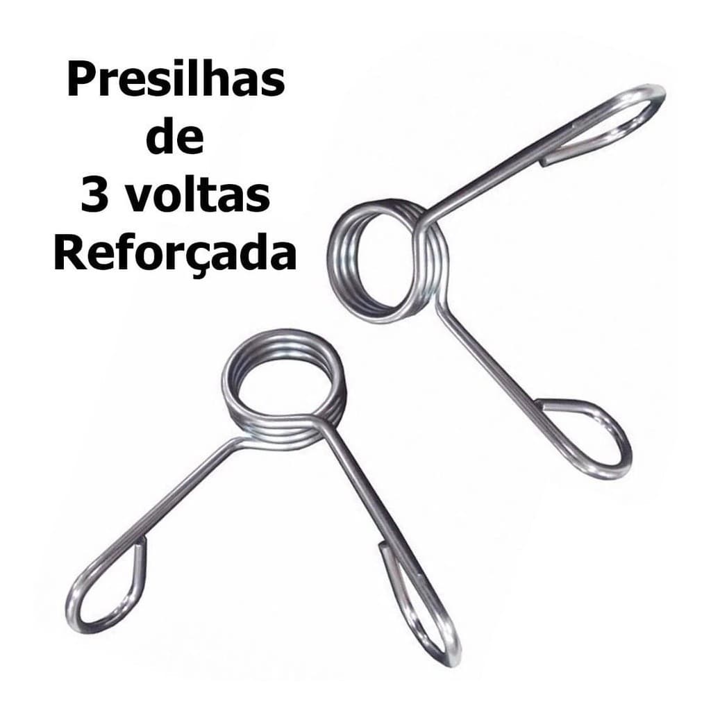Par de Presilhas para Barra de Musculação Profissional Academia Fitness Espiral Halter Anilhas