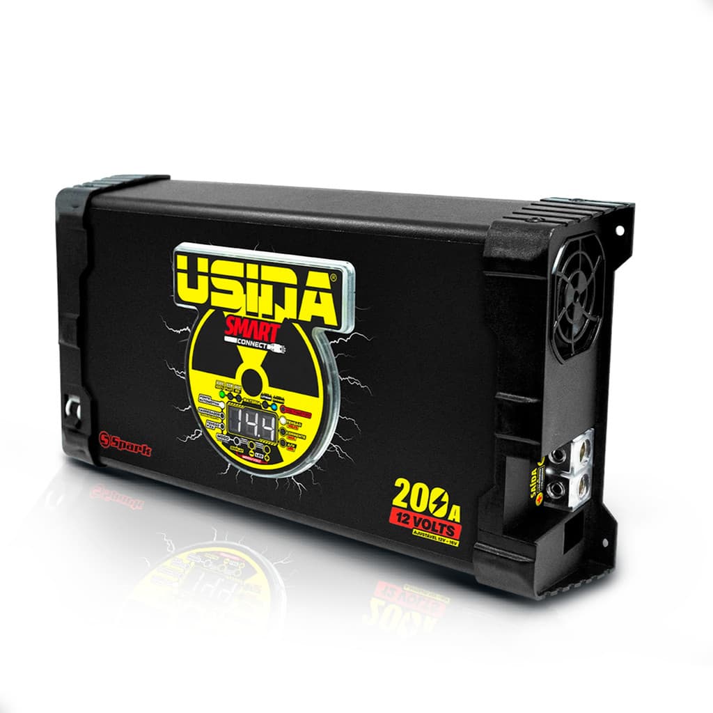 Fonte e Carregador Usina Smart Connect 200A Amperes - 12V Bivolt - 110/220V