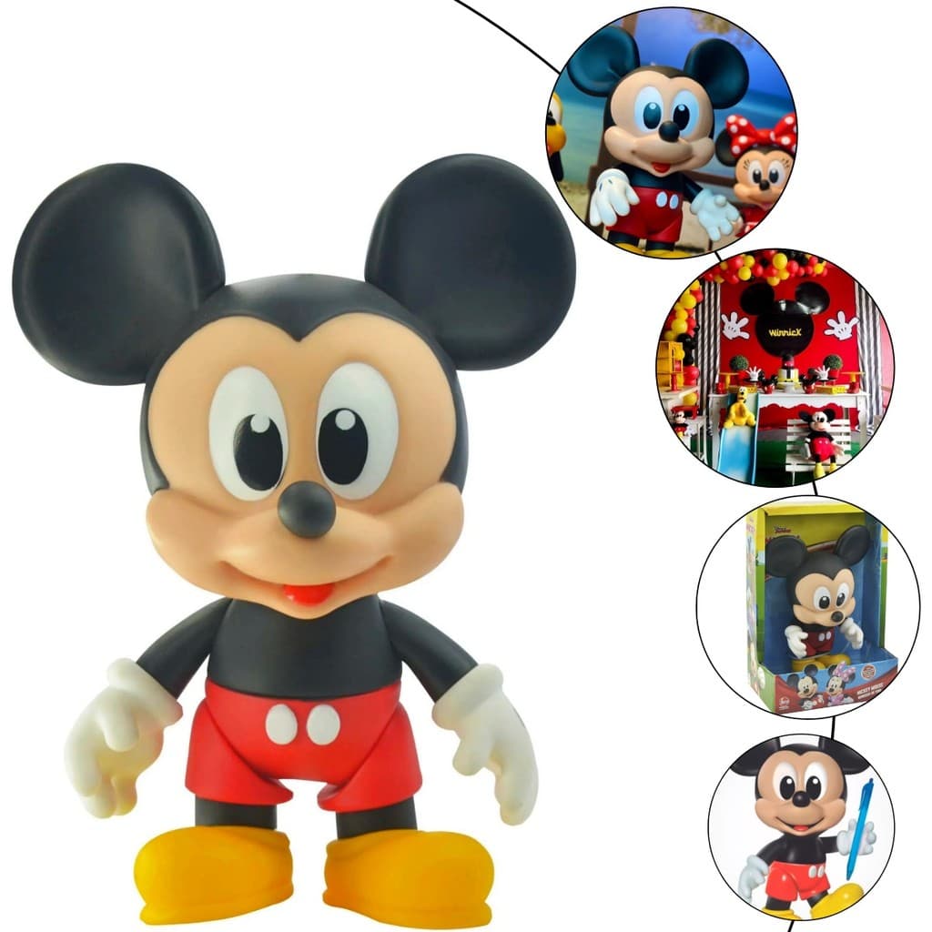 Mickey Amigos Boneco Grande Vinil Articulado Disney Original