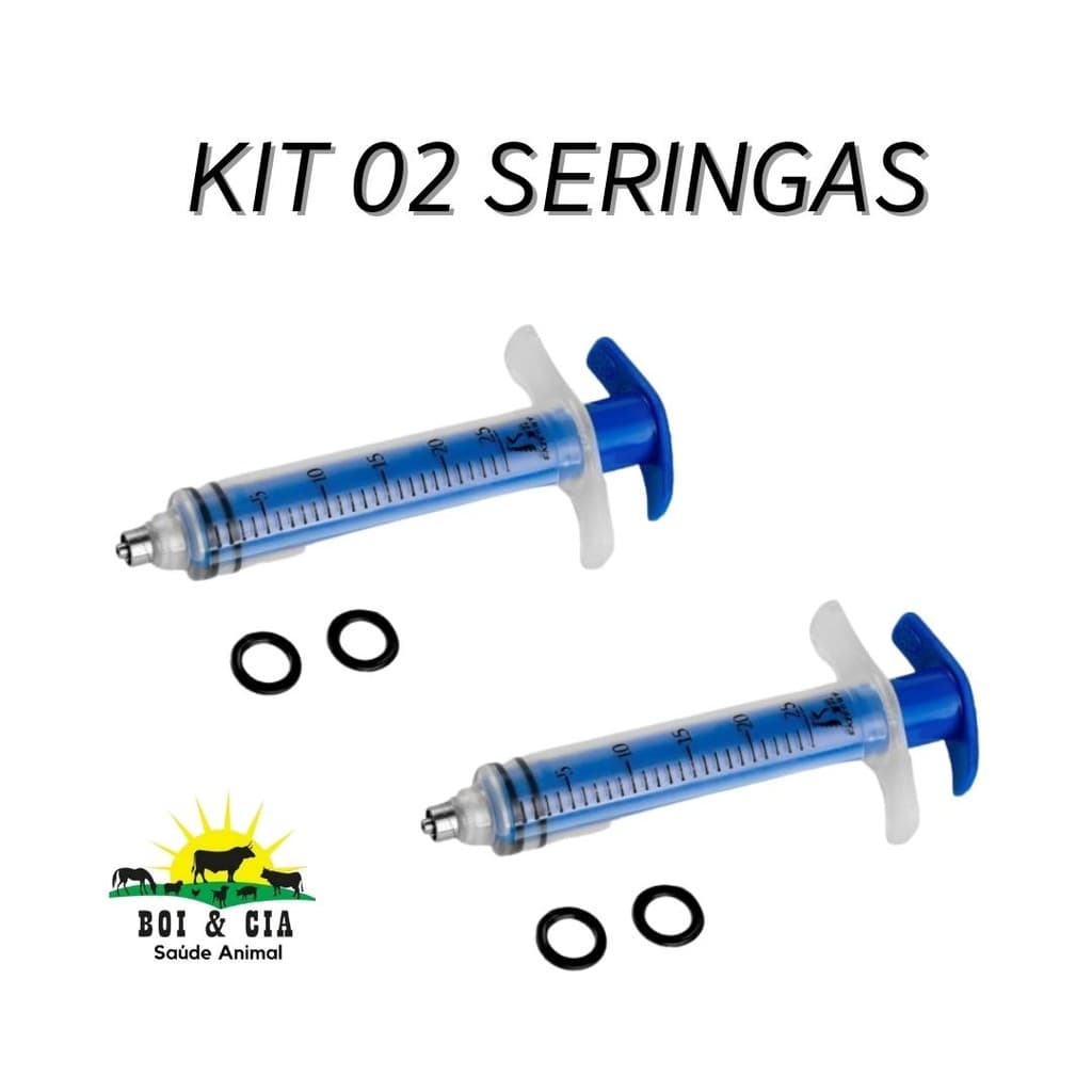 Kit 02 Seringas Veterinária 25 Ml Fazfort