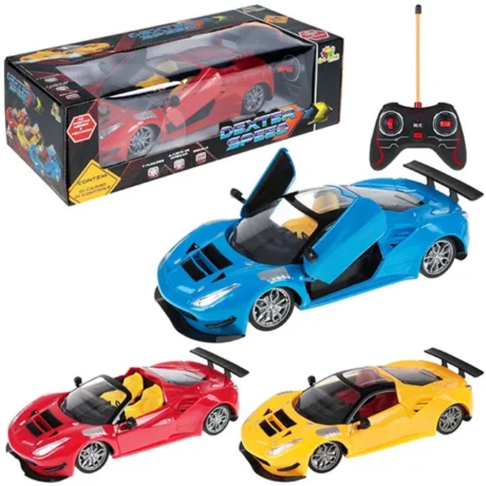 Carrinho Controle Remoto Dexter Speed Art Brink 7 Funções