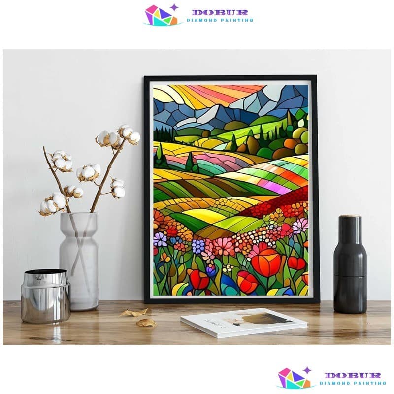 DOBUR | Conjunto De Pintura Diamante Linda Vista 5D DIY Redonda/Quadrada Tela De Broca Completa Com Número Artesanato Pr
