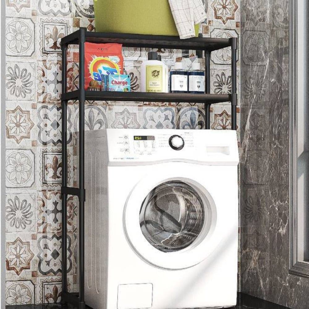 Estante Rack Organizador Prateleiras Multiuso Lavanderia Banheiro De Chão 2 Prateleira Organizadora
