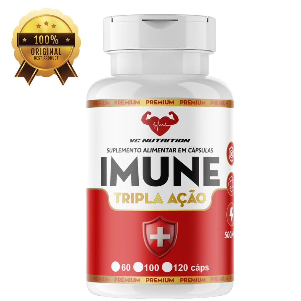 Vitamina C + Vitamina D3 + Zinco /  120 cápsulas / 500mg - Suplemento alimentar