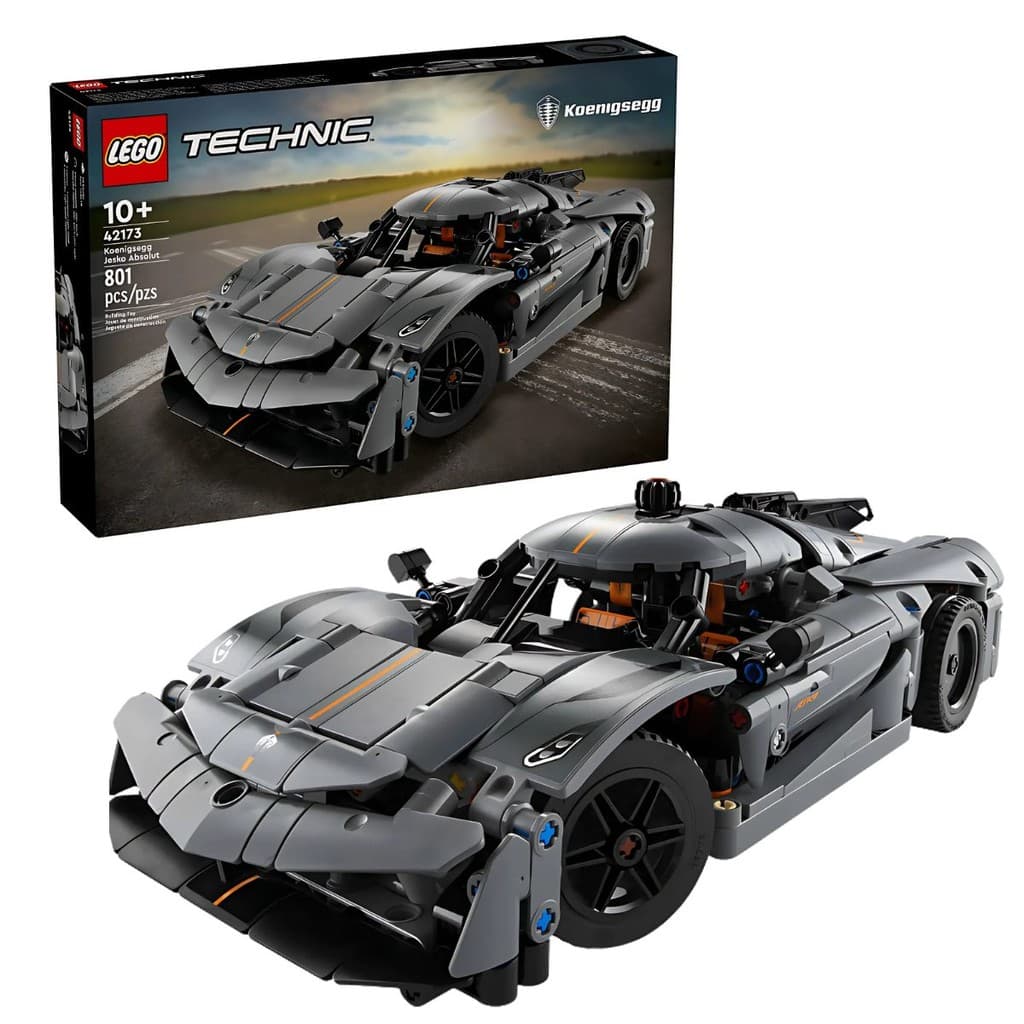 Bloco de Montar Lego Technic Koenigsegg Jesko Absolut Cinza 42173