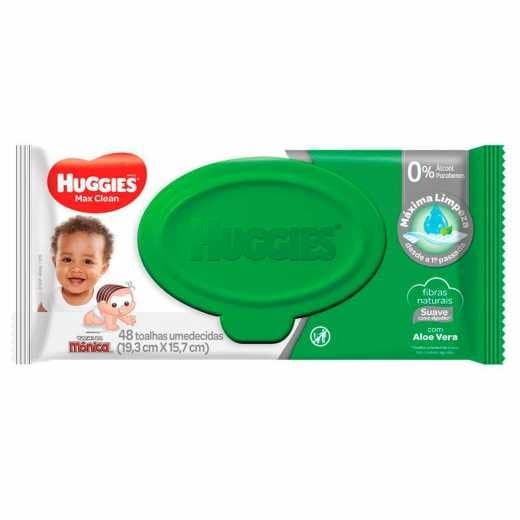TOALHA UMEDECIDA HUGGIES - Max Clean C/48 UNIDADES
