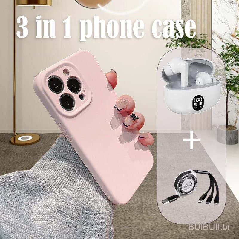 3 em 1 Capa Protetora para Celular Capa Protetora para iPhone Celular 0031 XNUO