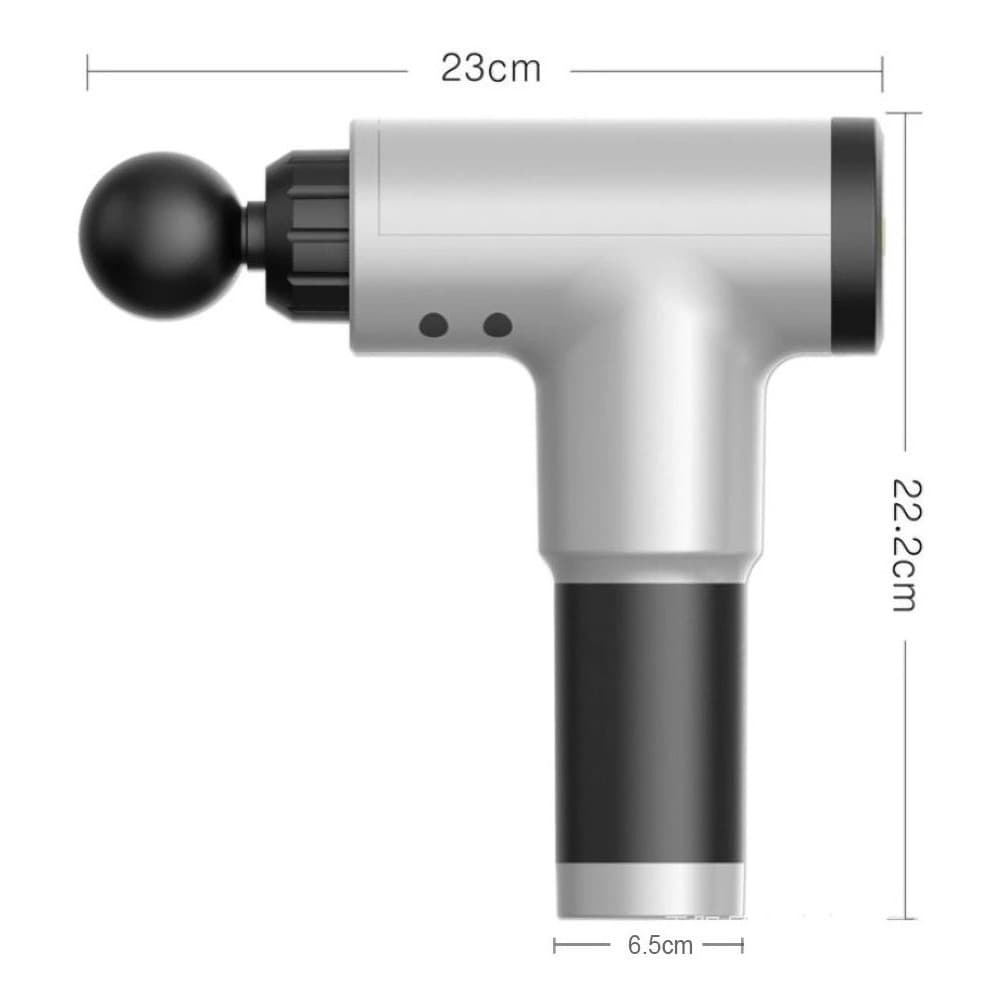 Massageador Elétrico Pistola Massageadora Muscular Portátil Cor Cinza 110V/220V