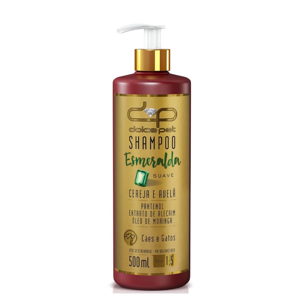 Shampoo Suave Cereja e Avelã Dolce Pet – Limpeza e Hidratação para Cães e Gatos 500ml
