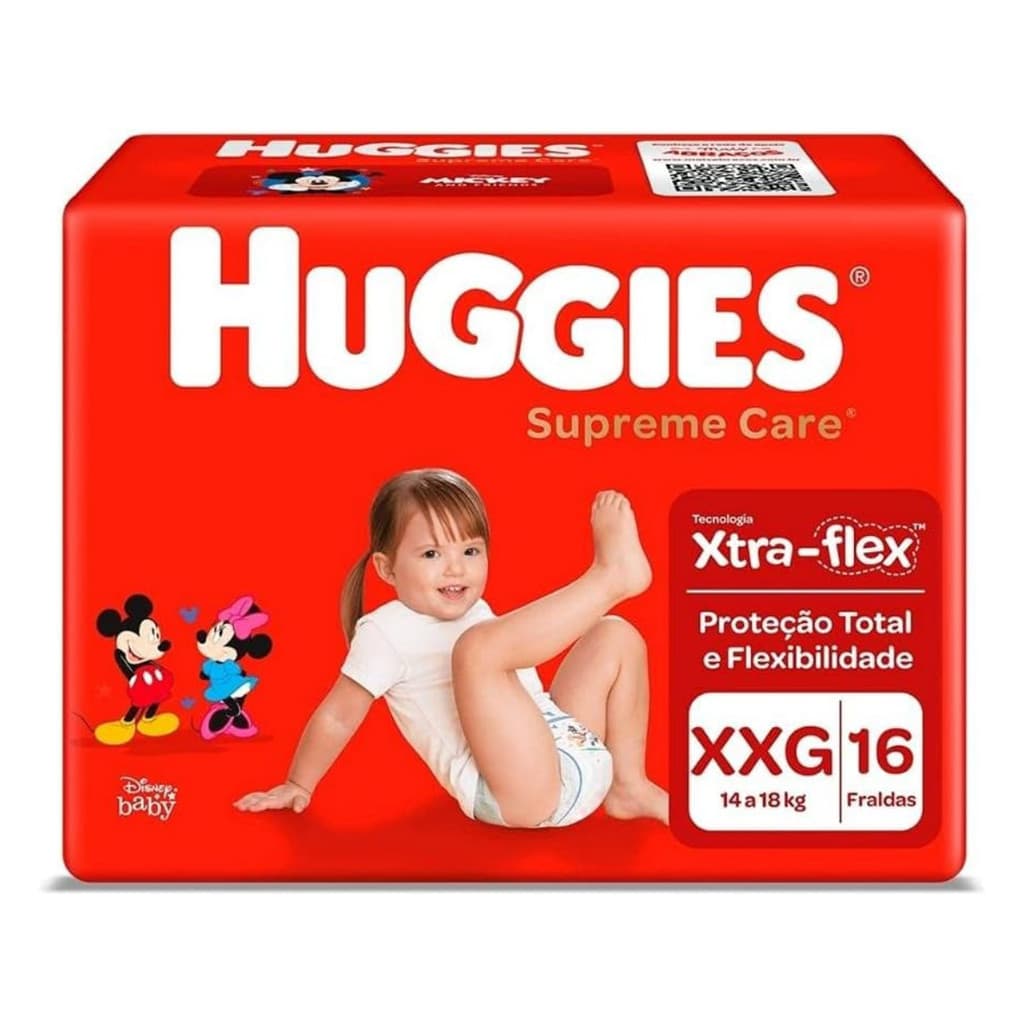 Fralda Huggies Supreme Care XXG - 16 Unidades