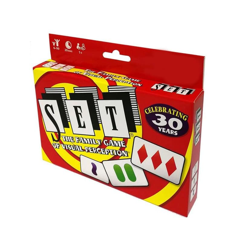 Conjunto : O Jogo Familiar Do De Cartas De Percepção Visual Para Família
