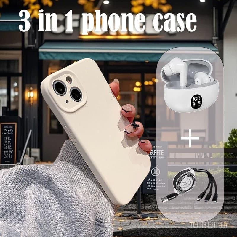Capa Protetora para Celular 3 em 1, Capa Protetora Adequada para iPhone Celular 0031 3COP