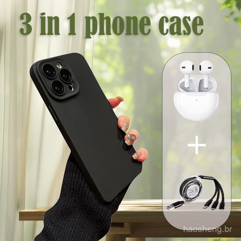 Capa Protetora para Celular 3 em 1 Capa Protetora Adequada para iPhone Celular 0031 3322