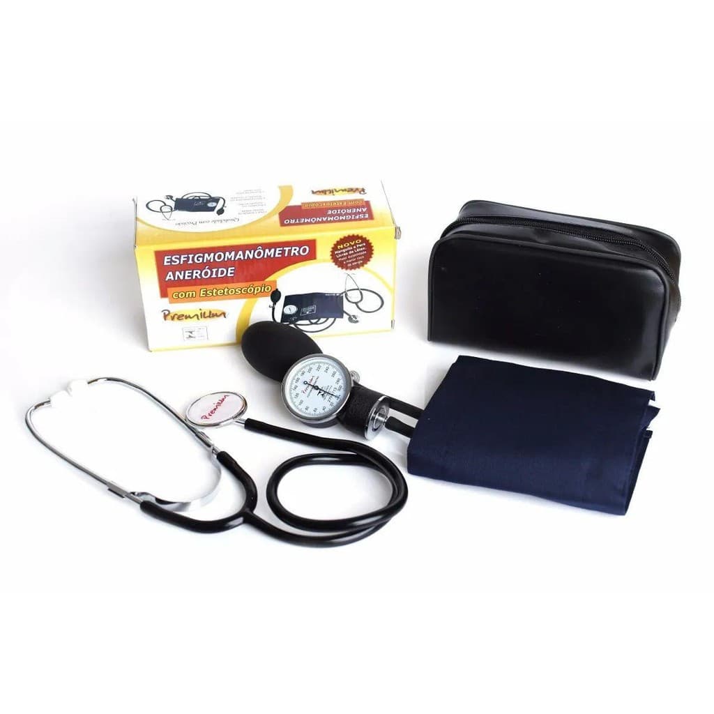 Kit Estetoscópio + Aparelho De Pressão Arterial Premium
