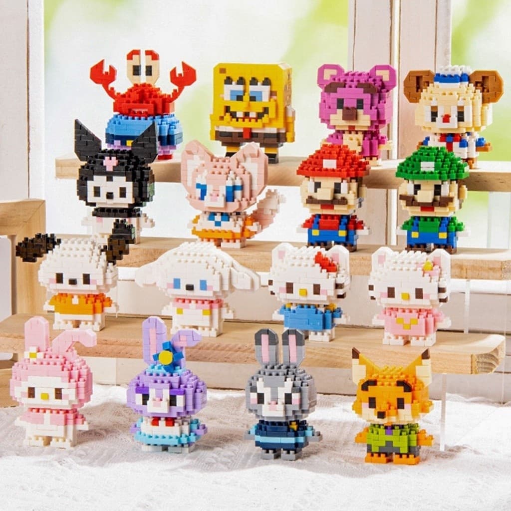 Blocos de montar Animais de brinquedo Brinquedo educativo Mini brinquedos de montar